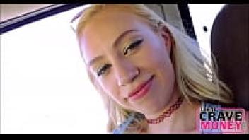 Blonde teen hippie chick i picked up needs money beauty picked