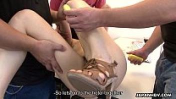 Asian elegant lady getting toy fucked by the boys slender asian