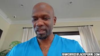 Sexy black babe complains that her massage needs more oil erotic massage