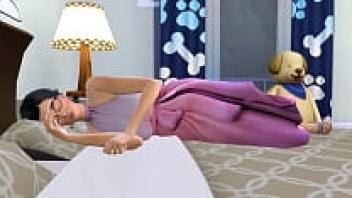 Asian step brother sneaks into his bed after masturbating in front of the computer asian catches asian