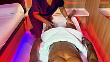 Big tits latina milf seduces boy during massage orgasm massage