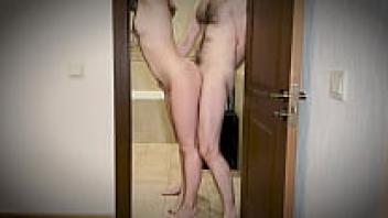 Amateur standing doggy likes doggy