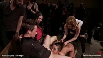 Bound lesbian fucked in public place banged public