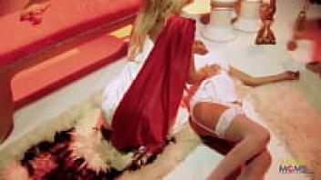 Blonde milf goddess is joined by her busty brunette girlfriend in an amazing threesome action dream threesome