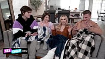 Swap cut butt babes let their big stepbros to eat their tight twats looking stepbros