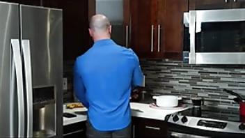 Milf with big tits on the bed gets pleasure from whipping with a bald onexi9vlvrw homemade pleasure