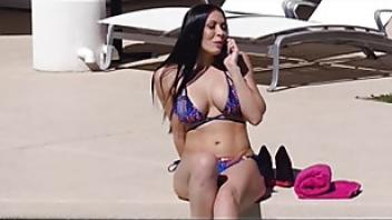 Johnny a pleasant surprise finding his wife friend skinny dipping in his pool9vys anniversary surprise