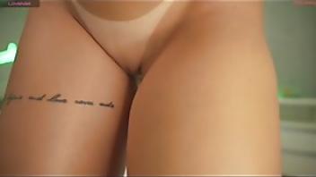 Brunette pussy closeup shaved pussy