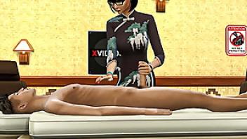 Step his for an erotic massage after he caught her being a masseuse asian and fantasy massage