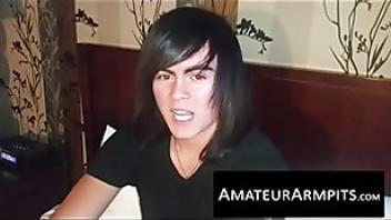 Cute little twink jacks off his never shaved prick finger shaved