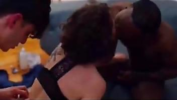 Their best threeway with a bbc hotwife threeway