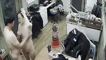 Ipcam korean woman is fucked by her boss brunette woman