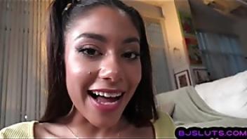 Blowjob 21yo pov slut sucks bfs hard cock and talks dirty talking dirty