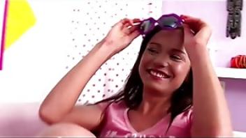 Stepsister in pink knee socks gets penetrated hard4rox babes socks