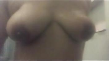 Pinay plays with boobs in the shower brunette plays