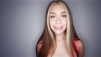 Sexy brunette teen slut loves to swallow cum fucking loves