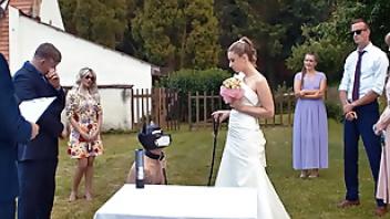 Bride4k blonde bride with natural tits enjoyed a good fuck on her kinky wedding young natural