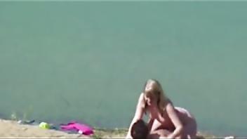 My stepdaughter caught with her bf on the beach partner stepdaughter