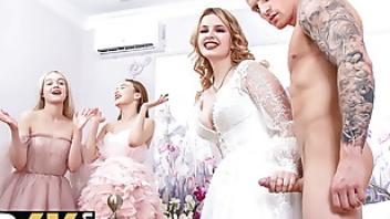 Bride4k foursome goes wrong so wedding called off double wrong