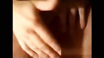 Jerking on my huge swollen clit cuckold jerking