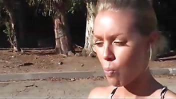 Hot blonde babe fucked outdoor in publicarjw5lyh masseur outdoor