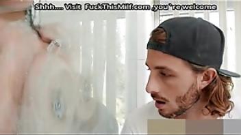 Violet myers enjoys having wet amp sneaky sex in the bathroom with her gf brotherenagsn meyers violet