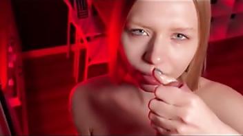 Slutty devil takes it in her mouth and ass3hrfjag kayla takes