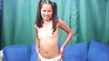 Beautiful asian petite on the big dick exotic asian