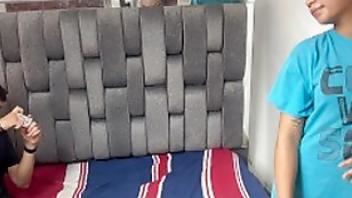 I take photos of my little stepsister naked she gets horny and we end up fucking very hard teeny stepsister