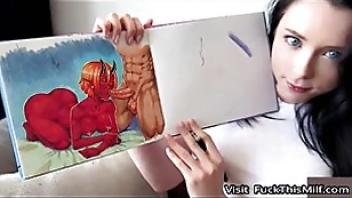 Horny artist gets turned on by drawing hentai she is crazy about deepthroat and hot rough sex7b1x87 fucked deepthroat