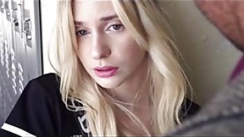 Horny cheerleader gets off in detentionvzr8 petite cheerleader