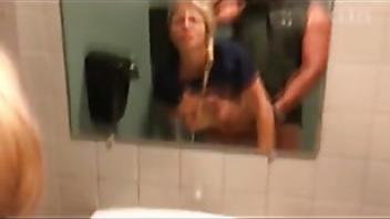 Boss visits the sexy nurse in hospital bathroom hotel bathroom