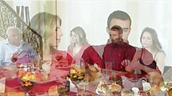 Cory chase naughty stepmom at dinner brooklyn chase