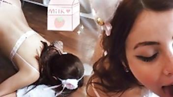 I found a neko girl at my apartment and she all my milk later found