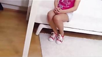 From office talk to desk fuck in secondssiff masturbation office