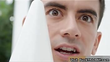 La paisita oficial lies by the pool and encourages lucky jordi to drill her tight ass breastfeeds lucky