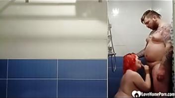 Hot bathroom sex with a thick angel plumper angel