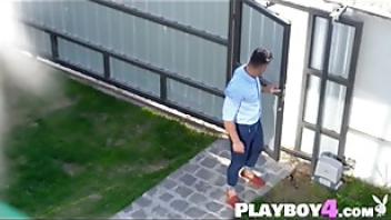 Petite blonde milf sex in doggystyle after big dick friend enjoyed blowjob sloppy blowjob