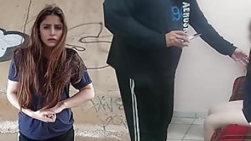 Oh it hurts a little and innocent whorehouse girl from a banish home is leaving an old man for financial help real not fake homeowner familystrokes innocent