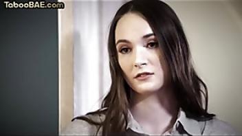 Sexy stepdaughter banged by stepdaddy in wet pussy hole horny stepdaddy