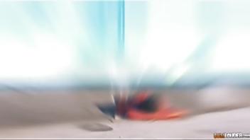 Banging busy blonde lifeguard threesome banging