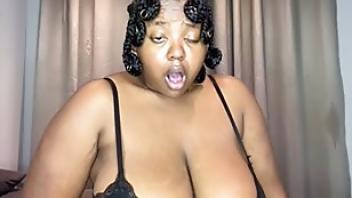 Iridescent shimmering big black blowjob black