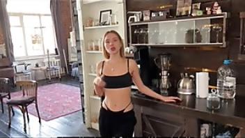 Amateur babe bends over the table to get fuckedlnyane2 dining table