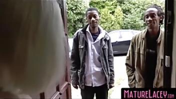 Angrily a trio of black men torment a uk grandmother horny grandmother