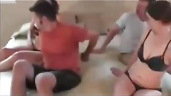 First time swingingiulrl3mt facial first