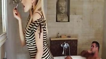 Angel wicky pounded by big dick after hot toe licking goddess angel