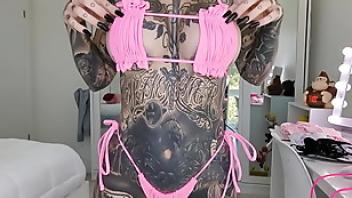 Pink ruffled micro bikini try on haul melody radford maurinho melody