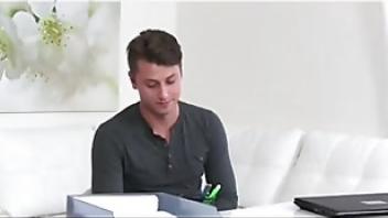 Nervous stud seduced and fucked by hot blondeq1v4l stepdaughter seduced