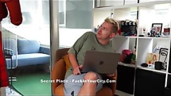 He should be working but she wants his cock insteadt9kgwsge gardener working