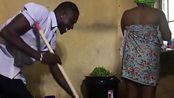 Me and my wife insisted for kicking at kitchen while she amp cooking monrow kitchen